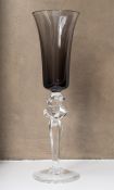 SAINT-LOUIS; A SET OF TWENTY-ONE GLASS EXCESS PATTERN CHAMPAGNE FLUTES (21)