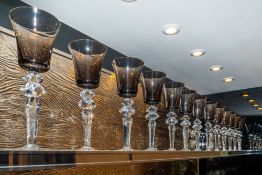 SAINT-LOUIS; A SET OF THIRTEEN 'EXCESS' PATTERN WINE GLASSES (13)