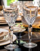 SAINT-LOUIS; A SET OF FOURTEEN METROPOLIS PATTERN RED WINE GLASSES (28)