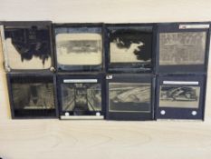 Collection of Victorian glass slides, topographica