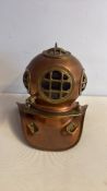 Miniature Copper and Brass Divers Helmet