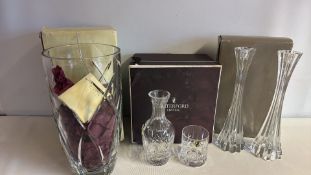 Set of Five Irish Cut Crystal Table Pieces