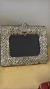 Silver photo frame, London hallmark date letter E