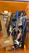 Box of mixed hand tools