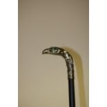2 Piece metal bird handle walking stick