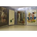 Album of vintage postcards