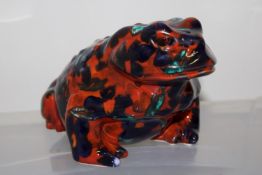 Anita Harris large toad signed in gold