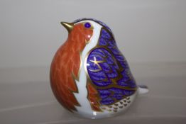 Royal crown derby robin gold stopper