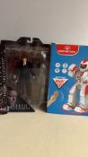Pair of boxed Alfred Pennyworth action figure and Smart Robot toy
