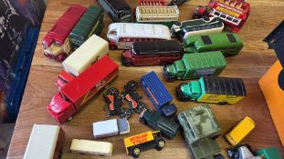 Collection of die-cast toy commercial vehicles