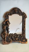 Art Nouveau Style Figural Table Mirror