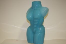 Large glass male & female torso