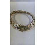 Gents 9ct Gold bracelet Weight 44.7g Length 21 cm