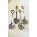 4 Silver spoons - 2 commemorative & 2 others Weigh