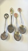 4 Silver spoons - 2 commemorative & 2 others Weigh