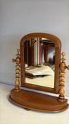 Victorian-style wooden dressing table swing mirror