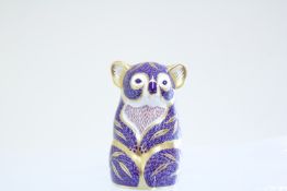 Royal crown derby koala bear with gold stopper