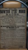 Victorian racing broadside: Bowton T'th' Moor Races, July 1865