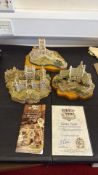Set of Three Lilliput Lane Miniature Models, including Cawdor Castle, with Certificate