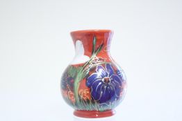 Anita Harris dragonfly vase signed in gold