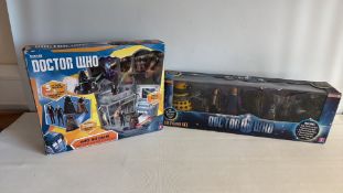 Two boxed Doctor Who Character Options toys: 