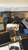 Group of Assorted Tablets, Mobile Phones, Telephones and Cables