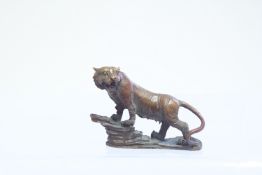 Bronze tiger on base