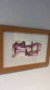 Signed abstract watercolour, dated 2003