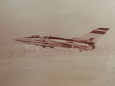 Framed photograph of a Panavia Tornado F-2 jet in flight