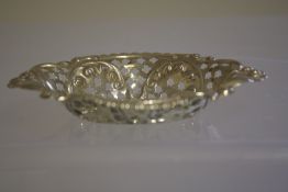 Silver pierced dish Birmingham 21g
