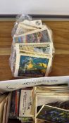 Large collection of vintage postcards and ephemera