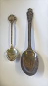 1 Silver commemorative spoon together with 800 gra