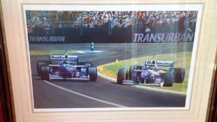 Adrian L. (signature indistinct), limited-edition motor racing print, 61/600