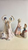 Set of 2 Lladro porcelain figurine groups
