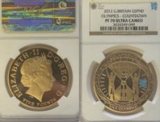 2012 gold proof coin - Olympics countdown. PF 70 u