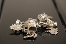 Collection of silver charms Weight 28g