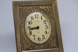 Estyma vintage brass mantle/alarm clock