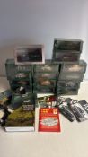 Group of Ultimate Tank Collection boxed die-cast tank models and Tiger Tank reference manuals
