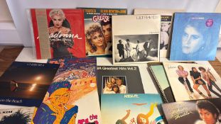 Collection of 12 assorted pop and new wave vinyl LPs