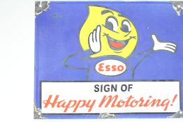 Enamel Esso sign happy motoring