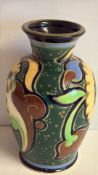 Japanese glazed ceramic baluster vase