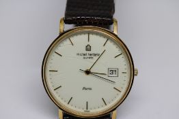 Michael Herbelin Paris Gold plated wristwatch, currently ticking
