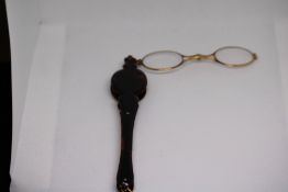 Vintage Lorgnette fold up opera glasses. Victorian