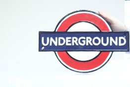 Cast iron underground sign