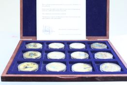 Boxed 12 History of aviation coins & cert