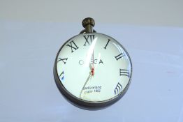 Brass & glass bubble clock