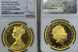 2021 £200 gold proof coin. 2 troy Oz. .999/24ct go