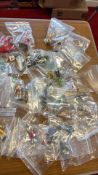 Collection of painted metal toy soldiers and assorted figures