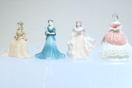 4 Small Coalport figures