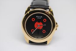Gents gold plated Avia Swiss quartz wristwatch